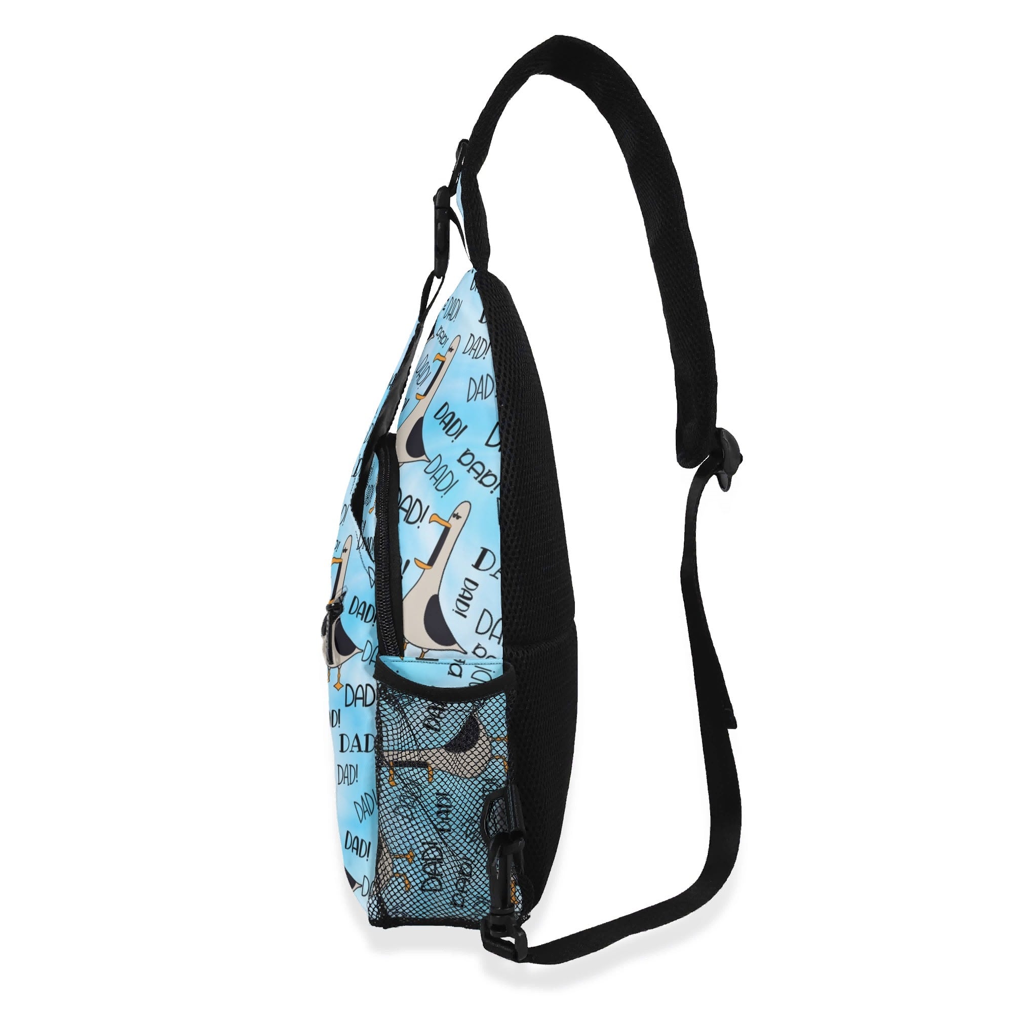 Dad Seagull Chest Crossbody Bag with Adjustable Strap Chest Crossbody Bag Dad Printed Offshore