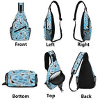 Dad Seagull Chest Crossbody Bag with Adjustable Strap Chest Crossbody Bag Dad Printed Offshore