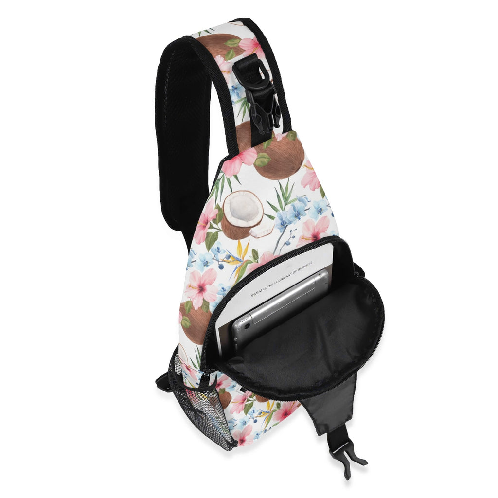 Coconuts Chest Crossbody Bag with Adjustable Strap Chest Crossbody Bag Food Printed Offshore