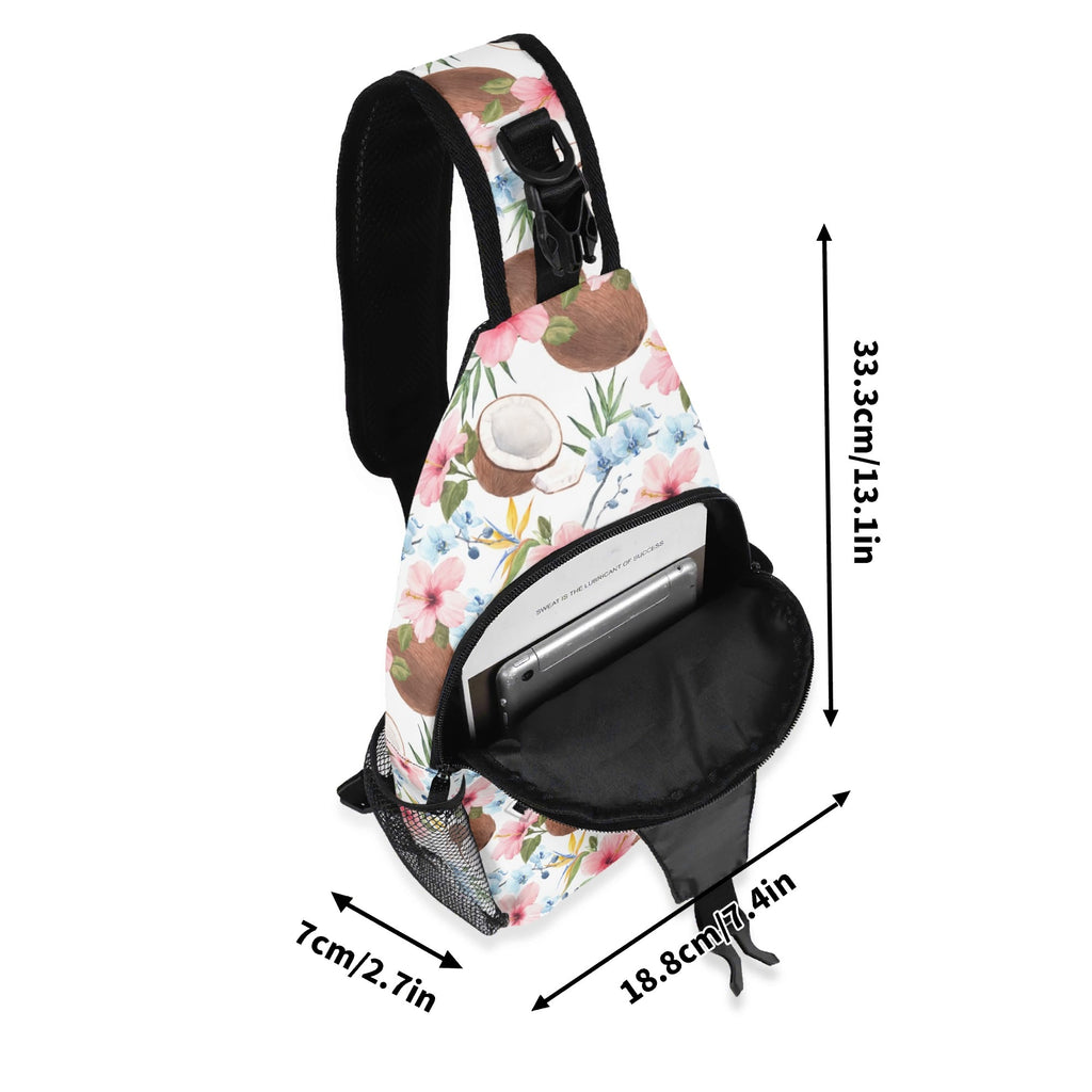 Coconuts Chest Crossbody Bag with Adjustable Strap Chest Crossbody Bag Food Printed Offshore