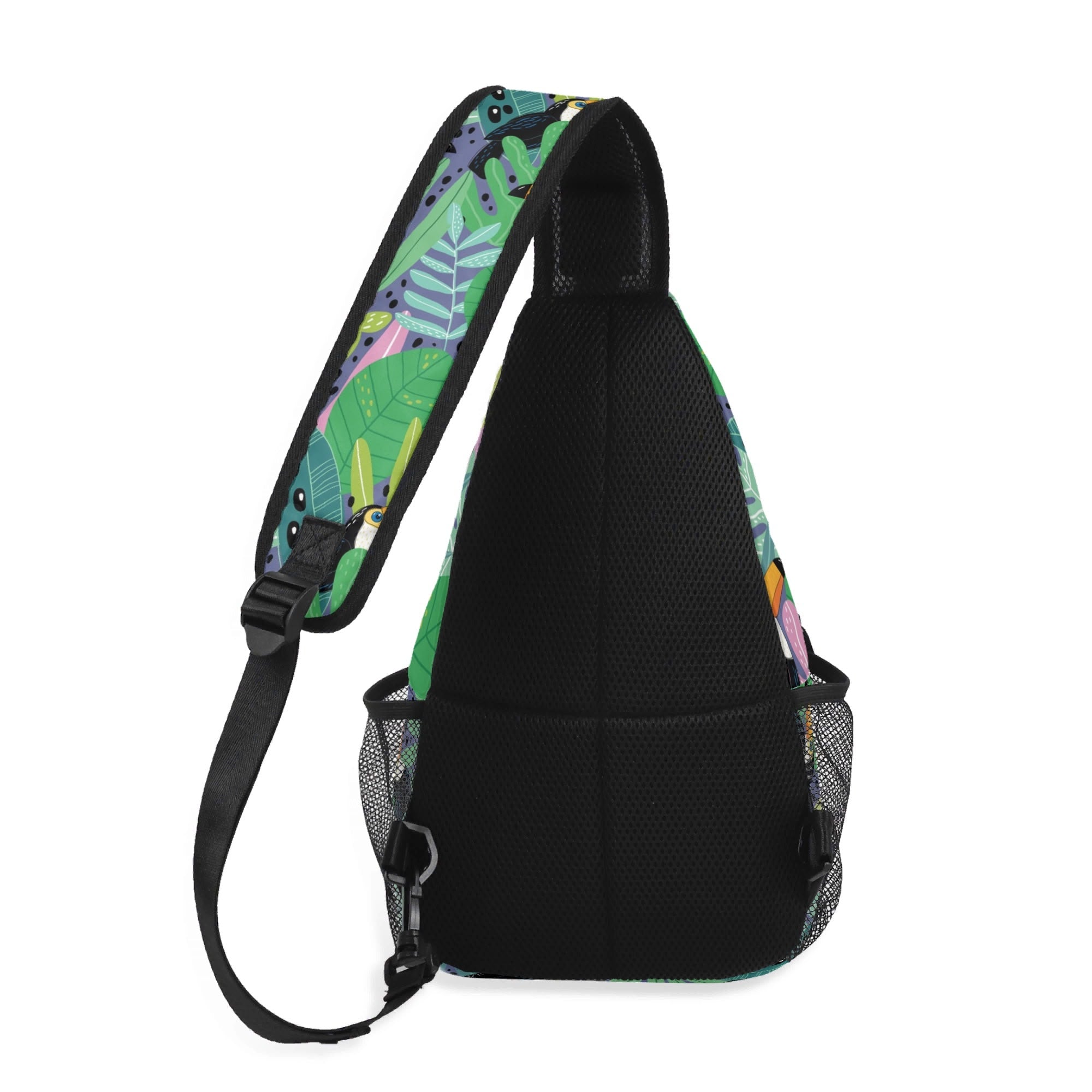 Bright Toucans Chest Crossbody Bag with Adjustable Strap Chest Crossbody Bag animal Printed Offshore