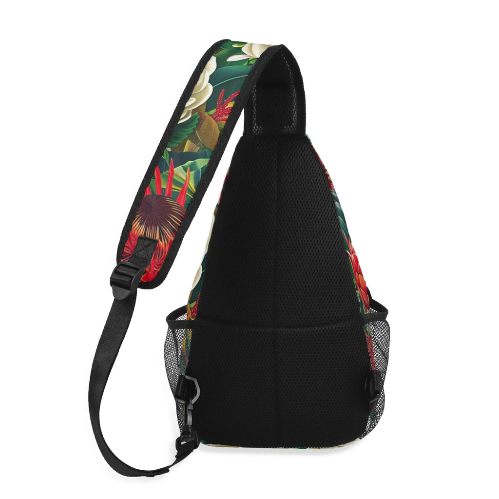 Native Australian Flowers Chest Crossbody Bag with Adjustable Strap Chest Crossbody Bag Plants Printed Offshore
