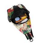 Native Australian Flowers Chest Crossbody Bag with Adjustable Strap Chest Crossbody Bag Plants Printed Offshore