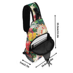 Native Australian Flowers Chest Crossbody Bag with Adjustable Strap Chest Crossbody Bag Plants Printed Offshore