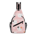 Pink Cats Chest Crossbody Bag with Adjustable Strap Default Title Chest Crossbody Bag animal Printed Offshore