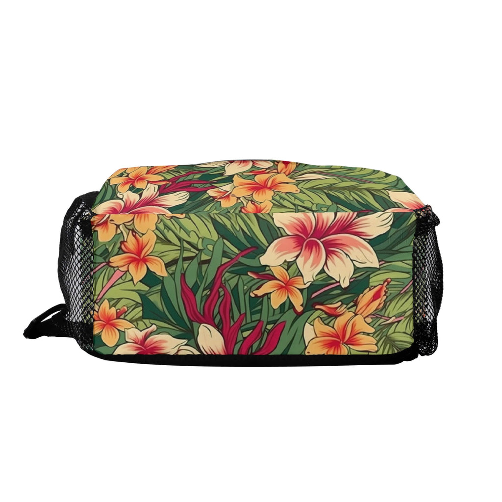 Vintage Hawaiian Floral Chest Crossbody Bag with Adjustable Strap Chest Crossbody Bag Plants Printed Offshore