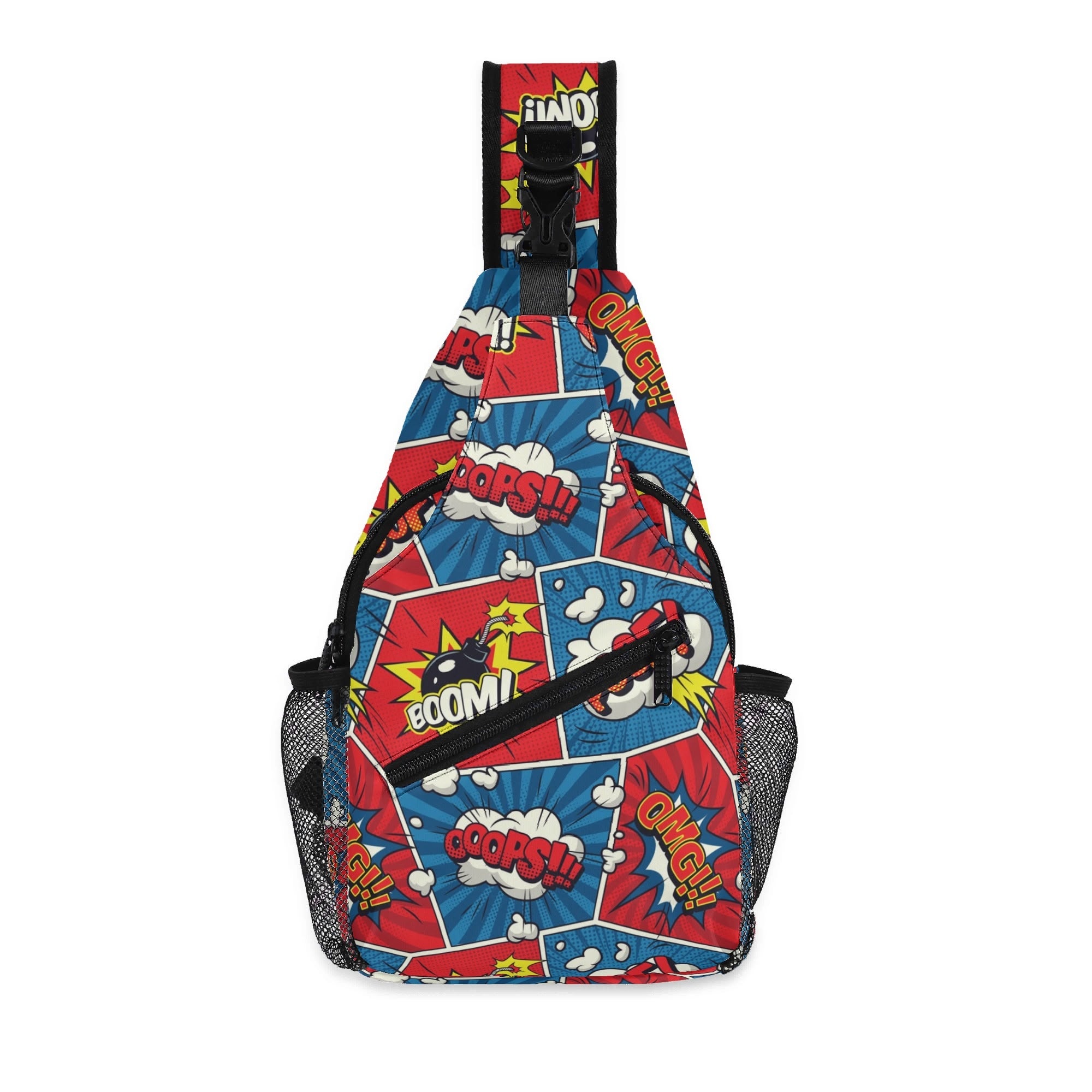 Comic Book Cell Chest Crossbody Bag with Adjustable Strap Default Title Chest Crossbody Bag comic Printed Offshore