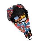 Comic Book Cell Chest Crossbody Bag with Adjustable Strap Chest Crossbody Bag comic Printed Offshore