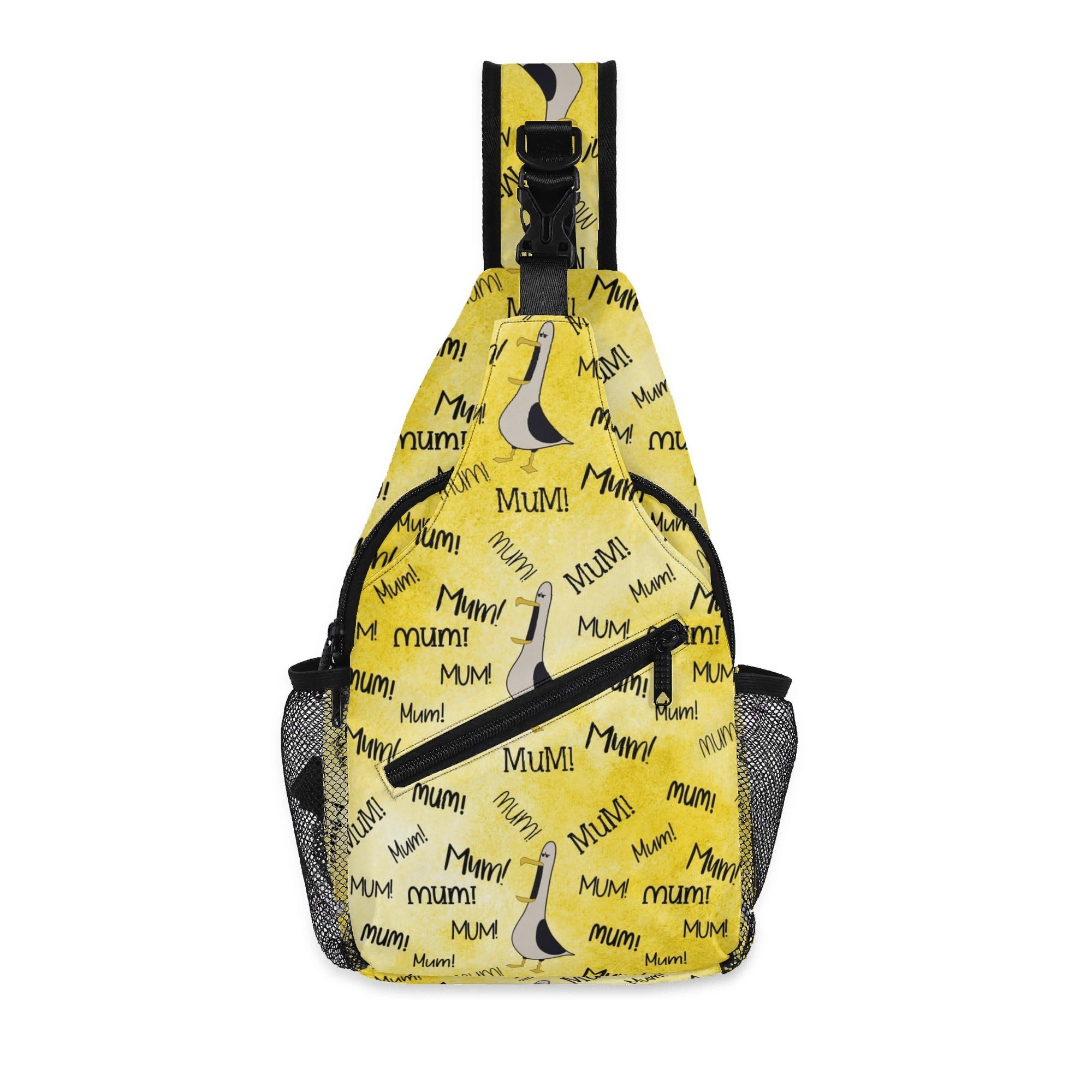 Mum Seagull - Chest Crossbody Bag with Adjustable Strap Default Title Chest Crossbody Bag animal Mum Printed Offshore