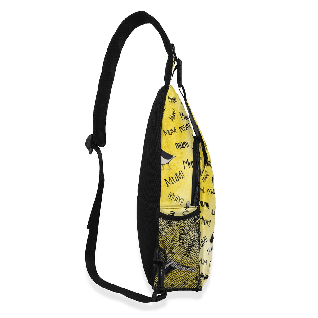 Mum Seagull - Chest Crossbody Bag with Adjustable Strap Chest Crossbody Bag animal Mum Printed Offshore