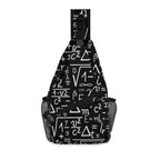 Mathematics Chest Crossbody Bag with Adjustable Strap Default Title Chest Crossbody Bag Maths Printed Offshore