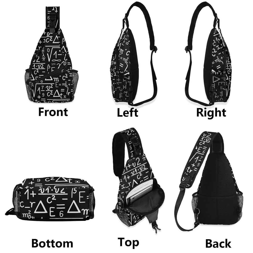Mathematics Chest Crossbody Bag with Adjustable Strap Chest Crossbody Bag Maths Printed Offshore