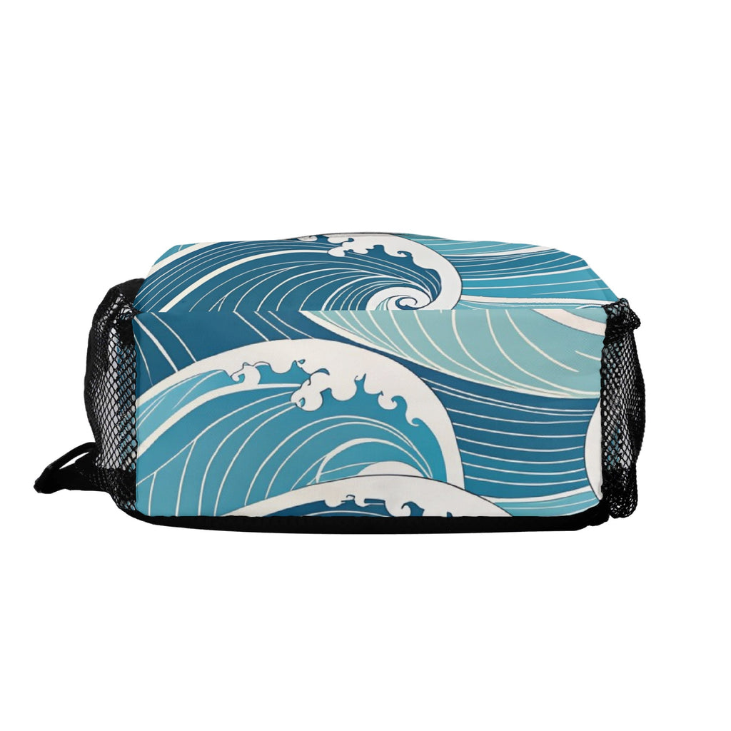 Ocean Waves Chest Crossbody Bag with Adjustable Strap Chest Crossbody Bag Ocean Printed Offshore Surf