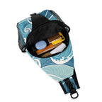 Ocean Waves Chest Crossbody Bag with Adjustable Strap Chest Crossbody Bag Ocean Printed Offshore Surf