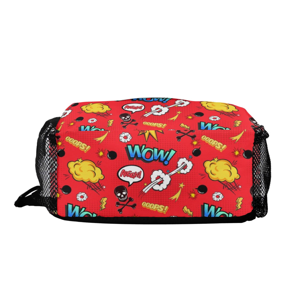 Red Comic Book Chest Crossbody Bag with Adjustable Strap Chest Crossbody Bag comic Printed Offshore