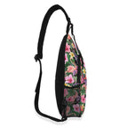 Flamingo Jungle Chest Crossbody Bag with Adjustable Strap Chest Crossbody Bag Plants Printed Offshore