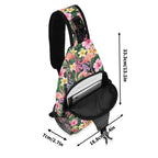 Flamingo Jungle Chest Crossbody Bag with Adjustable Strap Chest Crossbody Bag Plants Printed Offshore