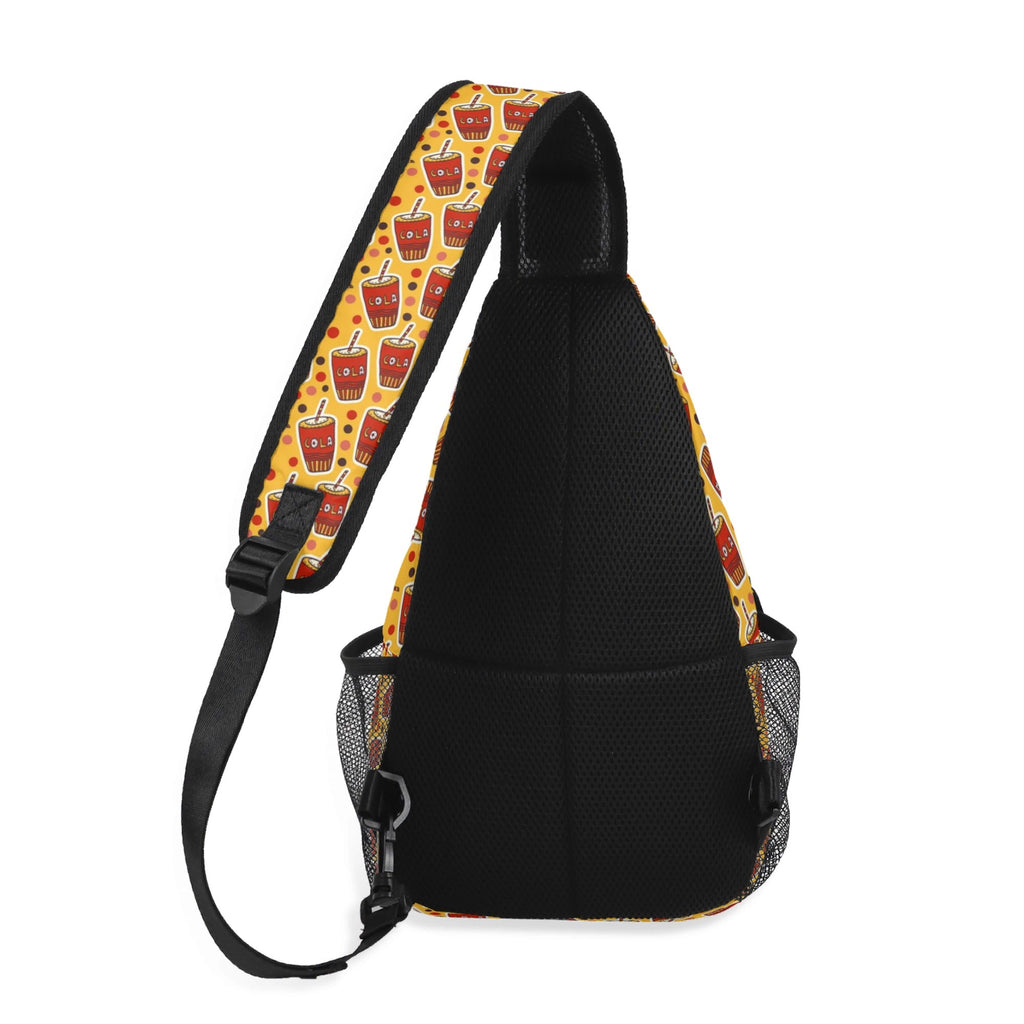 Cola Chest Crossbody Bag with Adjustable Strap Chest Crossbody Bag animal Food Printed Offshore