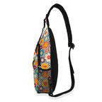 Happy Retro Flowers Chest Crossbody Bag with Adjustable Strap Chest Crossbody Bag Printed Offshore Retro