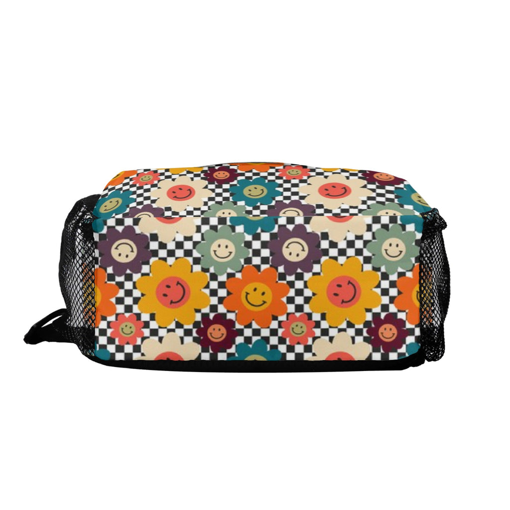 Happy Retro Flowers Chest Crossbody Bag with Adjustable Strap Chest Crossbody Bag Printed Offshore Retro