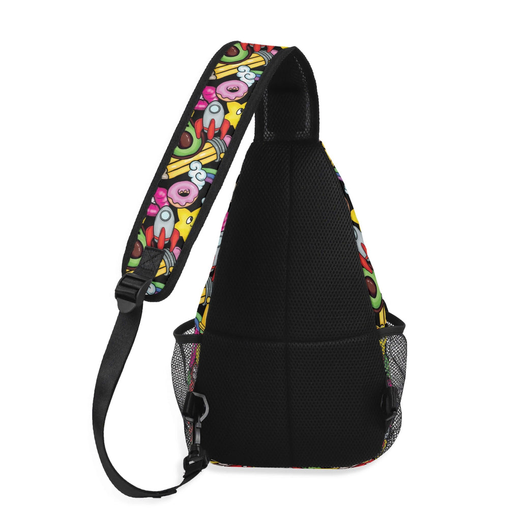 Bright And Cute Chest Crossbody Bag with Adjustable Strap Chest Crossbody Bag Printed Offshore