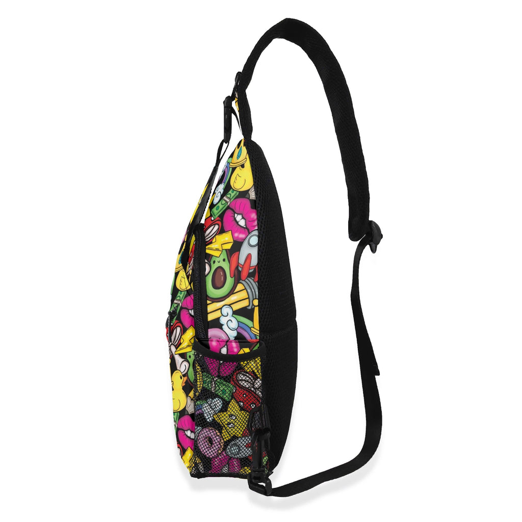 Bright And Cute Chest Crossbody Bag with Adjustable Strap Chest Crossbody Bag Printed Offshore