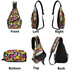 Bright And Cute Chest Crossbody Bag with Adjustable Strap Chest Crossbody Bag Printed Offshore