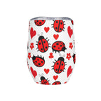 Personalised Ladybug Hearts 12oz Wine Tumbler / Travel Mug Personalised Wine Tumbler / Travel Mug animal Printed Offshore