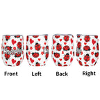 Personalised Ladybug Hearts 12oz Wine Tumbler / Travel Mug Personalised Wine Tumbler / Travel Mug animal Printed Offshore