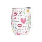Personalised Valentine 12oz Wine Tumbler / Travel Mug Personalised Wine Tumbler / Travel Mug Love Printed Offshore