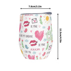 Personalised Valentine 12oz Wine Tumbler / Travel Mug Personalised Wine Tumbler / Travel Mug Love Printed Offshore