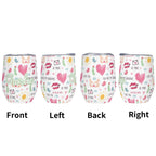 Personalised Valentine 12oz Wine Tumbler / Travel Mug Personalised Wine Tumbler / Travel Mug Love Printed Offshore