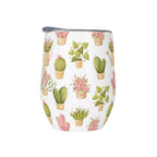 Personalised Cactus Plants In Pots 12oz Wine Tumbler / Travel Mug Personalised Wine Tumbler / Travel Mug Plants Printed Offshore
