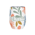Personalised Cute Boho Flowers 12oz Wine Tumbler / Travel Mug Default Title Personalised Wine Tumbler / Travel Mug Plants Printed Offshore