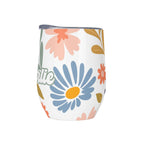Personalised Cute Boho Flowers 12oz Wine Tumbler / Travel Mug Personalised Wine Tumbler / Travel Mug Plants Printed Offshore