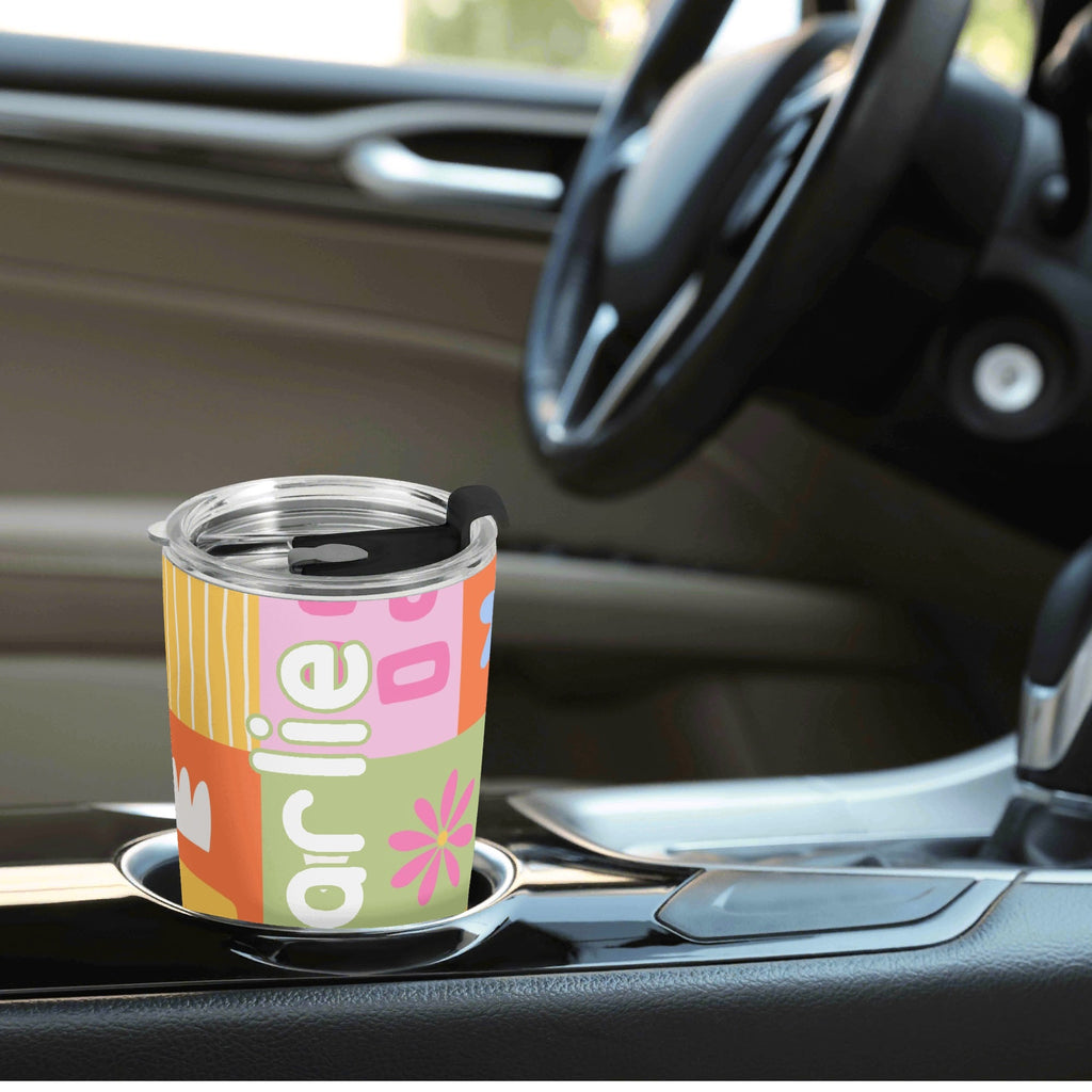 Personalised Patchwork Floral Stainless Steel 20oz Travel Mug Personalised 20oz Travel Mug Printed Offshore