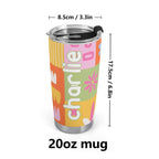 Personalised Patchwork Floral Stainless Steel 20oz Travel Mug Personalised 20oz Travel Mug Printed Offshore