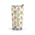 Personalised Cactus Plants In Pots Stainless Steel 20oz Travel Mug Default Title Personalised 20oz Travel Mug Plants Printed Offshore