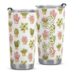 Personalised Cactus Plants In Pots Stainless Steel 20oz Travel Mug Personalised 20oz Travel Mug Plants Printed Offshore