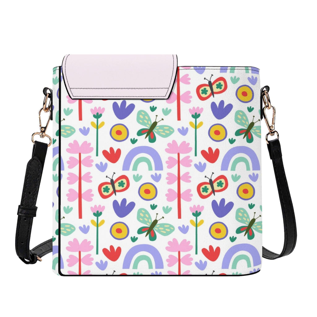 Butterflies And Rainbows Crossbody Water Bottle Storage Bag Water Bottle Storage Handbag Printed Offshore