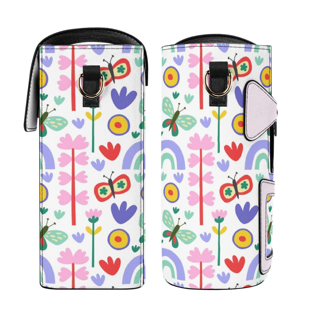 Butterflies And Rainbows Crossbody Water Bottle Storage Bag Water Bottle Storage Handbag Printed Offshore