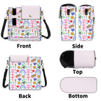 Butterflies And Rainbows Crossbody Water Bottle Storage Bag Water Bottle Storage Handbag Printed Offshore