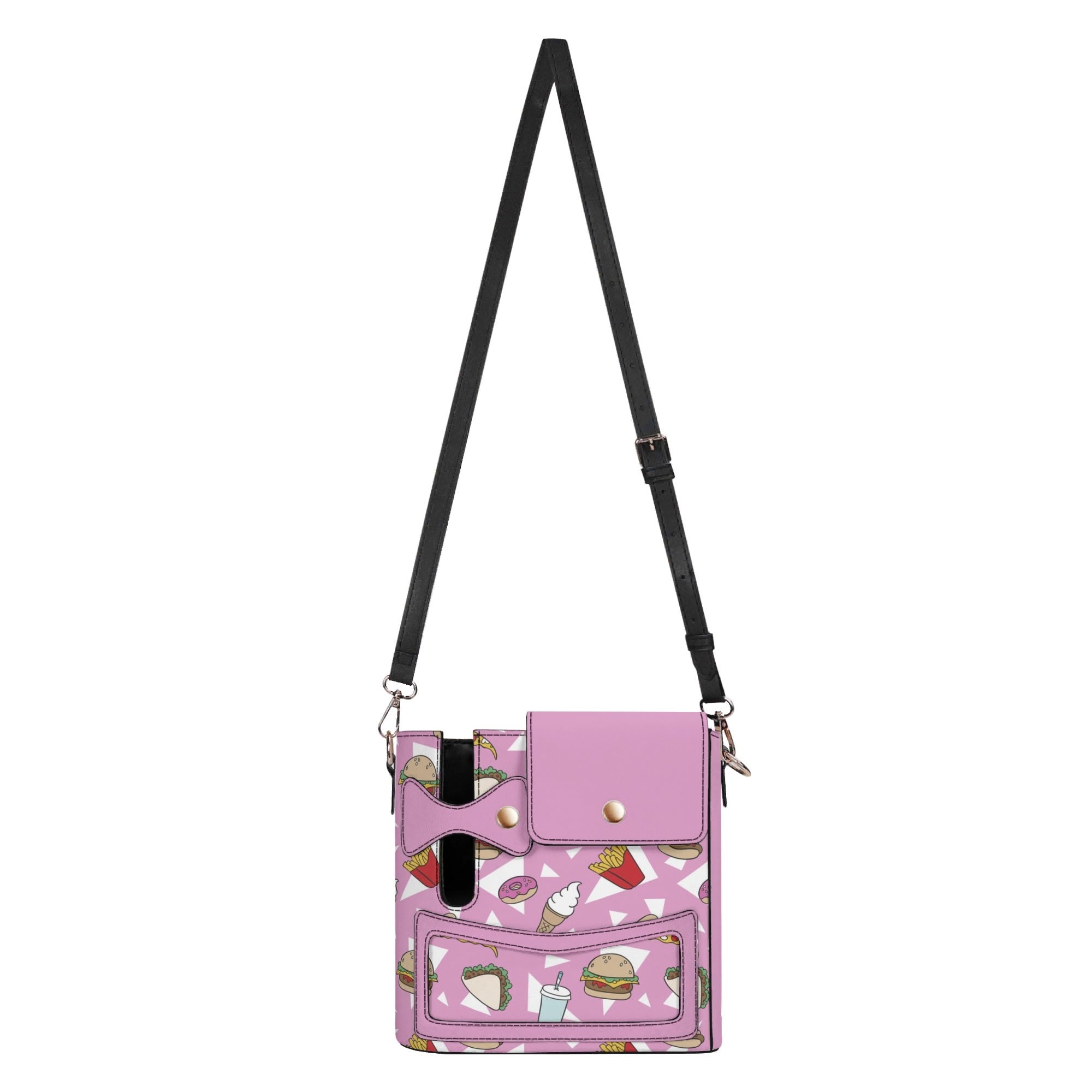Fast Food Crossbody Water Bottle Storage Bag Water Bottle Storage Handbag Food Printed Offshore