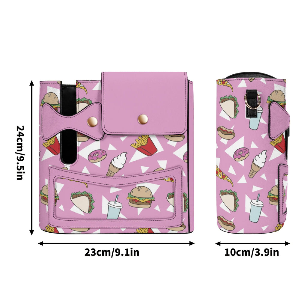 Fast Food Crossbody Water Bottle Storage Bag Water Bottle Storage Handbag Food Printed Offshore