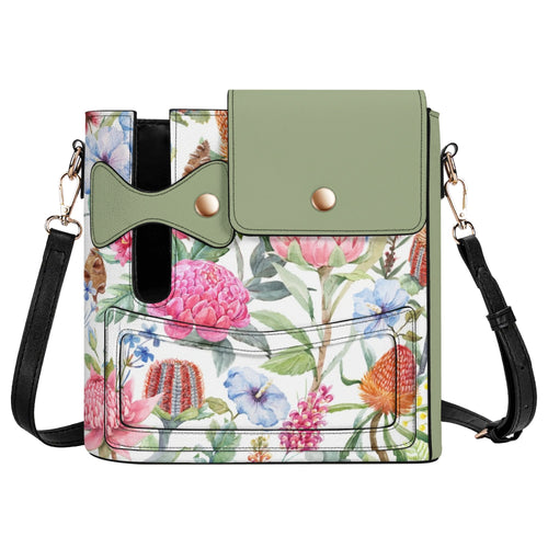Australian Flowers Crossbody Water Bottle Storage Bag Default Title Water Bottle Storage Handbag Plants Printed Offshore