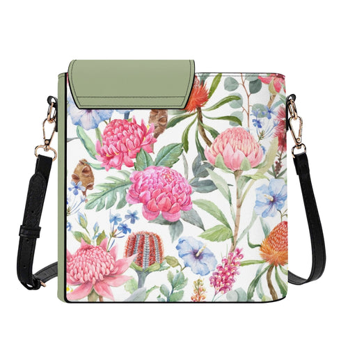 Australian Flowers Crossbody Water Bottle Storage Bag Water Bottle Storage Handbag Plants Printed Offshore