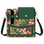Vintage Hawaiian Floral Crossbody Water Bottle Storage Bag Default Title Water Bottle Storage Handbag Plants Printed Offshore