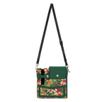 Vintage Hawaiian Floral Crossbody Water Bottle Storage Bag Water Bottle Storage Handbag Plants Printed Offshore