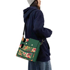Vintage Hawaiian Floral Crossbody Water Bottle Storage Bag Water Bottle Storage Handbag Plants Printed Offshore