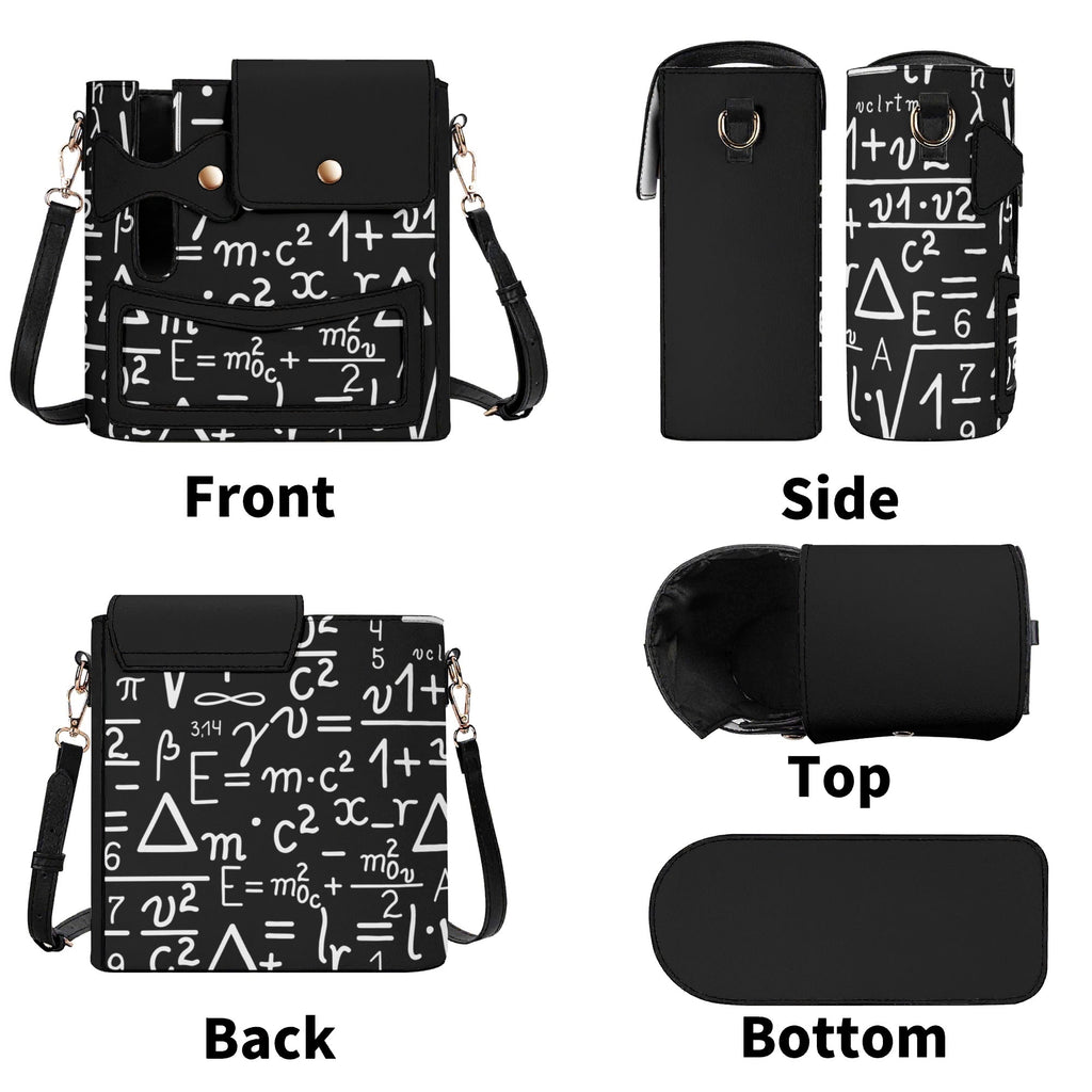 Mathematics Crossbody Water Bottle Storage Bag Water Bottle Storage Handbag Maths Printed Offshore